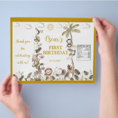 Safari Animals Birthday Party Chip Bag Wrapper チラシ (手)