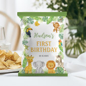 Safari Animals Birthday Party Chip Bag Wrapper チラシ