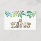 Safari Animals Book要求カードの挿入 エンクロージャーカード (裏面)