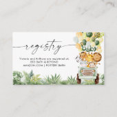 Safari Animals Booksレジストリエンクロージャカード エンクロージャーカード (正面)