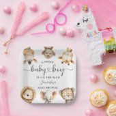 Safari Animals Boy Baby Shower Tropical Jungle ペーパープレート (パーティー)