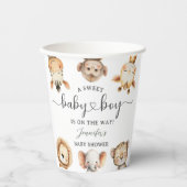 Safari Animals Boy Baby Shower Tropical Jungle 紙コップ (正面)