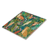 Safari animals colorful pattern ceramic tile タイル (側面)