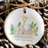 Safari Animals First Christmas セラミックオーナメント