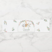Safari Animals Floral Baby Shower  ペットボトルラベル (シングルラベル)