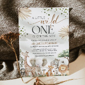 Safari Animals Gender Neutral Baby Shower 招待状