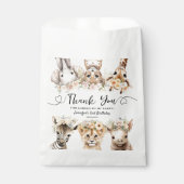 Safari Animals Girl 2nd Birthdayお願い フェイバーバッグ (正面)