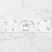 Safari Animals Greenery Baby Shower ペットボトルラベル (シングルラベル)