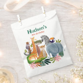 Safari animals jungle birthday watercolor  フェイバーバッグ (クリップ留めされた状態)