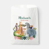 Safari animals jungle birthday watercolor  フェイバーバッグ (正面)