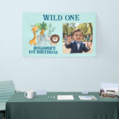 Safari Animals Jungle Wild One Photo Banner  横断幕 (トレードショー)