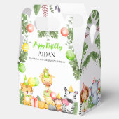 Safari Animals Kidsパーティー フェイバーボックス (オープン)