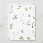 Safari Animals Little Wild One Baby Shower 招待状 (裏面)