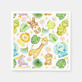 Safari Animals Paper スタンダードカクテルナプキン