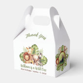 Safari Animals Photo Wild One Jungle葉 Script フェイバーボックス (正面サイド)