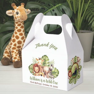 Safari Animals Photo Wild One Jungle葉 Script フェイバーボックス