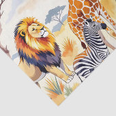 Safari Animals Seamless Pattern Savanna Scene 薄葉紙 (詳細)