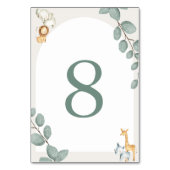 Safari Animals Table Numbers Card テーブルナンバー (正面)