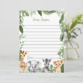 Safari Animals Time Capsuleノートメッセージカード サンキューカード (スタンド正面)