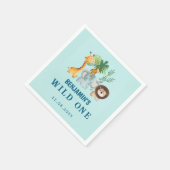 Safari Animals Tropical Jungle Wild One Birthday  スタンダードカクテルナプキン (角)