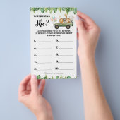 Safari Animals Where was was Mom Shower Game Card チラシ (ハンドル)