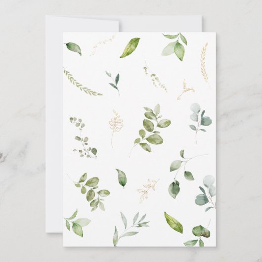 Safari Animals Wild One Baby Shower 招待状 (裏面)