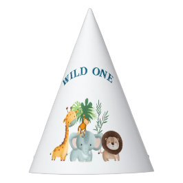 Safari Animals Wild One birthday  パーティーハット