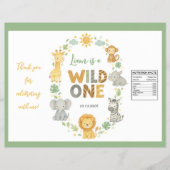 Safari Animals Wild One Birthday Chip Bag Wrapper チラシ (正面)