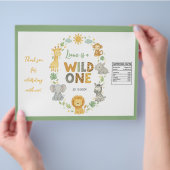 Safari Animals Wild One Birthday Chip Bag Wrapper チラシ (手)