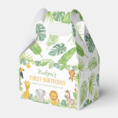 Safari Animals  Wild One Birthday Party フェイバーボックス (裏面サイド)