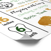 Safari Animals Wild One First誕生日のマイルストーン ポスター (角)