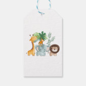 Safari Animals Wild One Party Thank you Favor ギフトタグ (裏面)