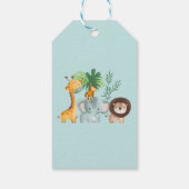 Safari Animals Wild One Party Thank you Favor ギフトタグ (裏面)