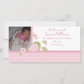 Safari Babiez Birdie写真の誕生のお知らせ 案内状 (正面)