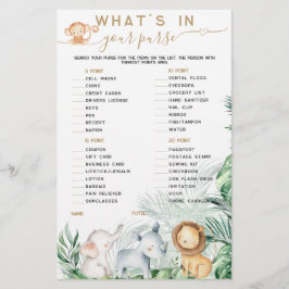 Safari Baby Animal財布ゲームの内容