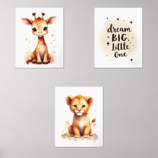 Safari Baby Animal Nursery Decor+Quote