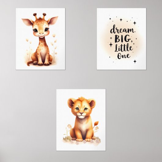 Safari Baby Animal Nursery Decor+Quote (正面)