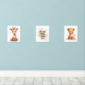 Safari Baby Animal Nursery Decor+Quote (ウッドフロア)
