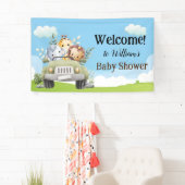 Safari Baby Animals Banner for Baby Shower 横断幕 (インサイチュ)