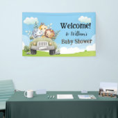 Safari Baby Animals Banner for Baby Shower 横断幕 (トレードショー)