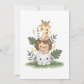 Safari Baby Shower Boy invitation 招待状 (裏面)