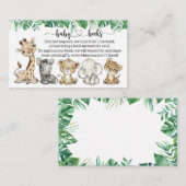 Safari Baby Shower I誕生日ブックリクエスト エンクロージャーカード (正面/裏面)