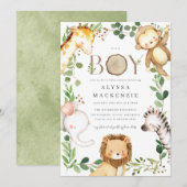 Safari Baby Shower Invitation 招待状 (正面/裏面)