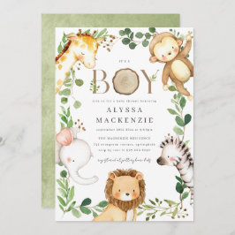 Safari Baby Shower Invitation 招待状
