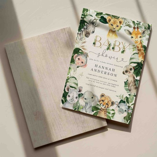 Safari Baby Shower Invitation 招待状
