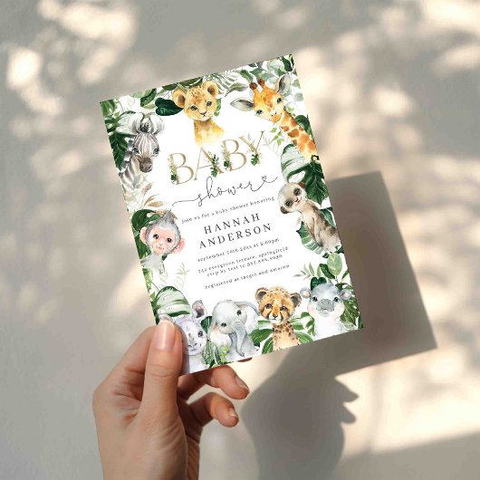 Safari Baby Shower Invitation 招待状