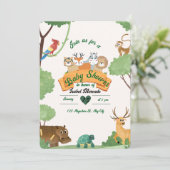 Safari Baby Shower Invitation – Jungle Theme 招待状 (スタンド正面)