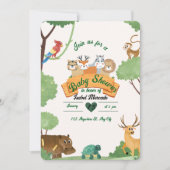 Safari Baby Shower Invitation – Jungle Theme 招待状 (正面)