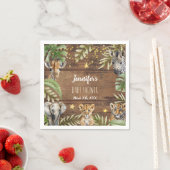 Safari Baby Shower Rustic Jungle Party スタンダードカクテルナプキン (インサイチュ)