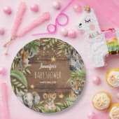 Safari Baby Shower, Rustic Jungle Themed Party ペーパープレート (パーティー)
